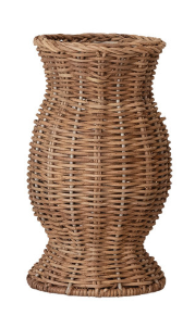 Hand-Woven Rattan Vase