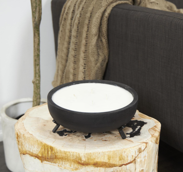 Black wooden Decorative Candle