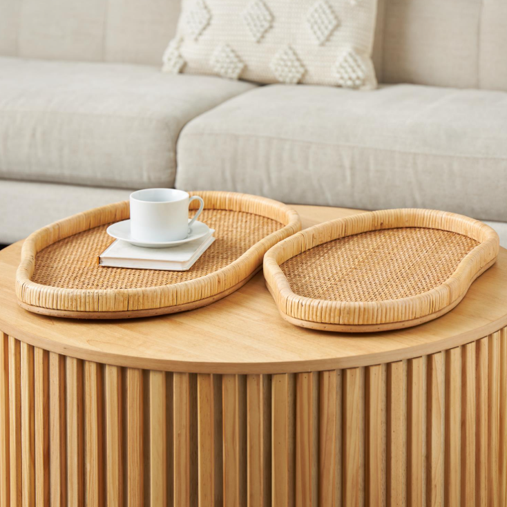 Abstract Rattan Tray