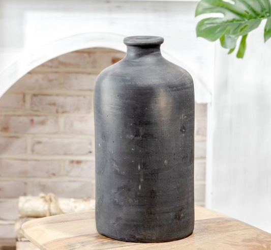 14" Black Vase