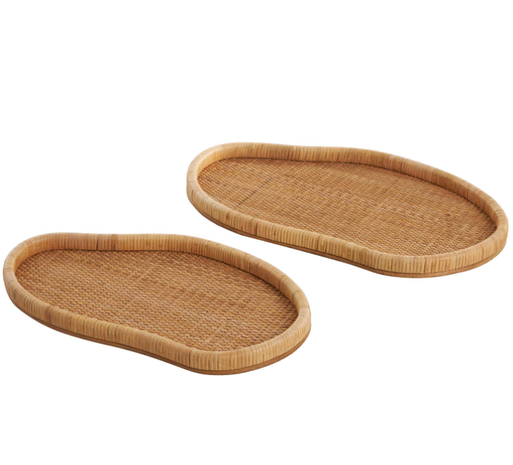 Abstract Rattan Tray