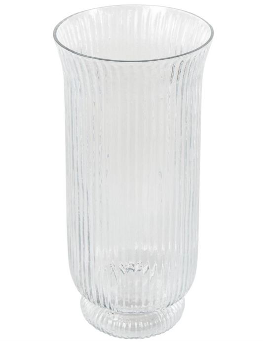 Ribbed Glass Candle Holder