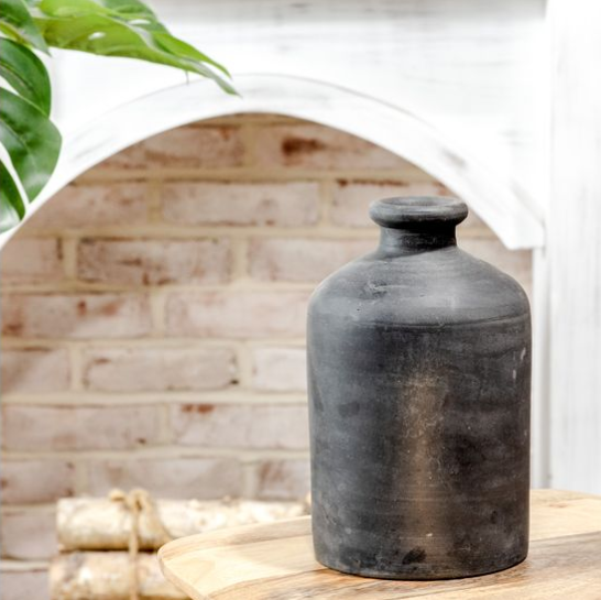 9.85" Black Vase