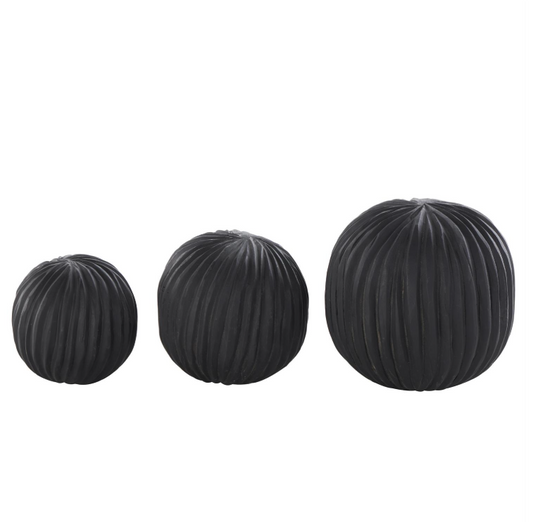 Black wooden Decorative Balls