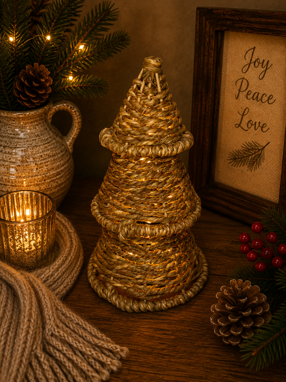 Rattan Christmas Trees