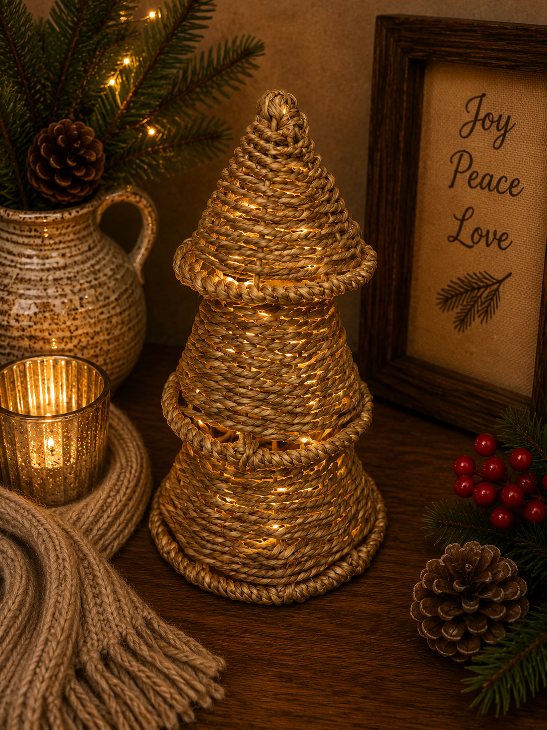 Rattan Christmas Trees