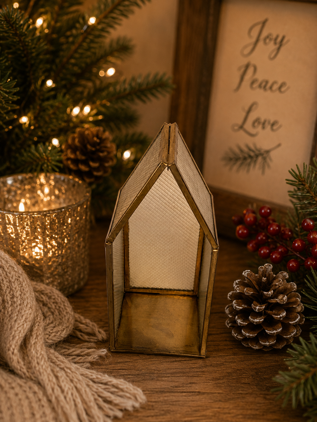Vintage Glass & Brass House