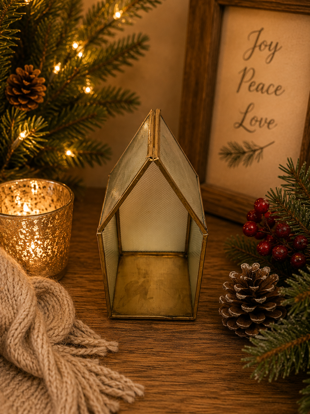 Vintage Glass & Brass House