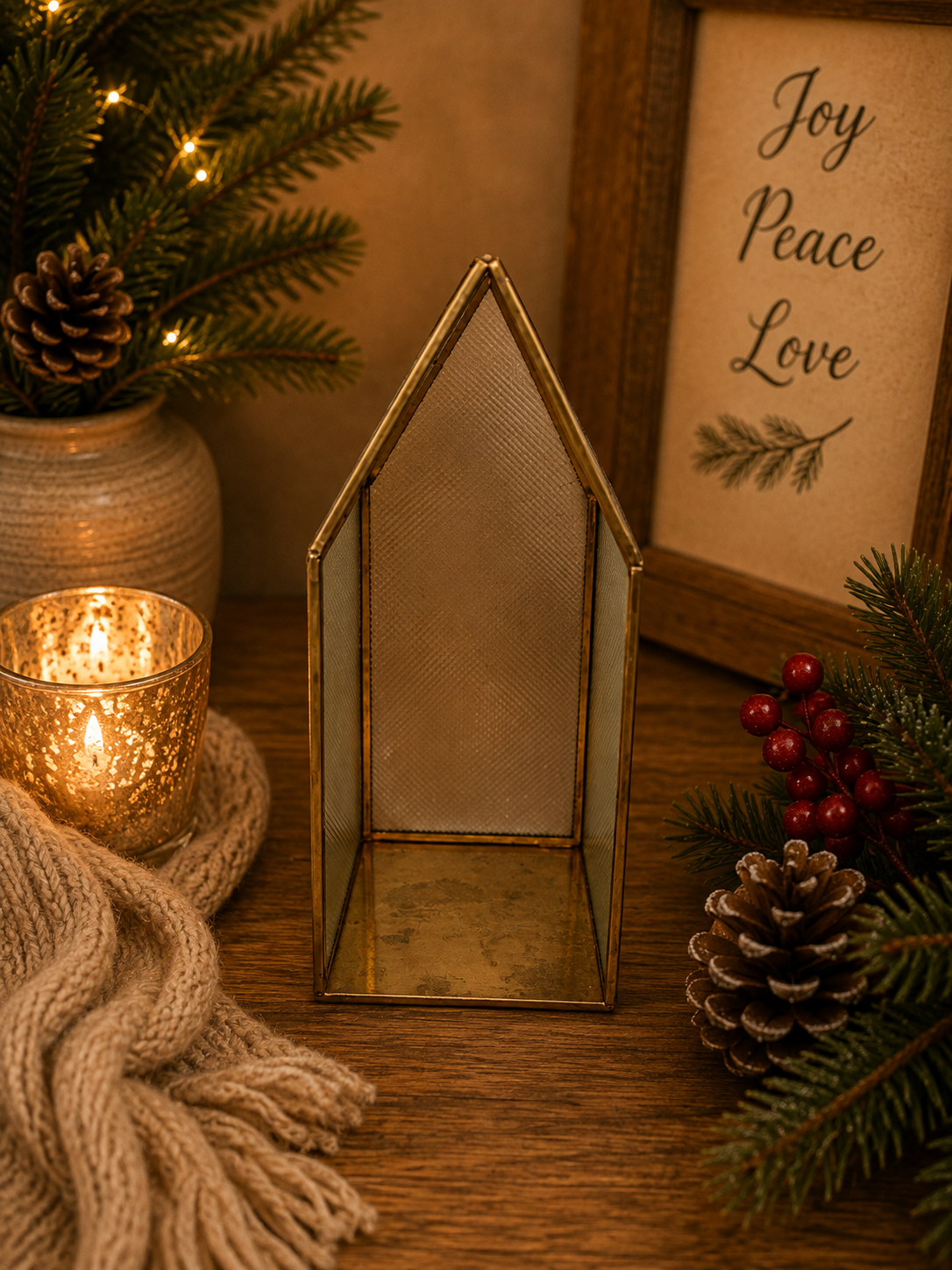Vintage Glass & Brass House