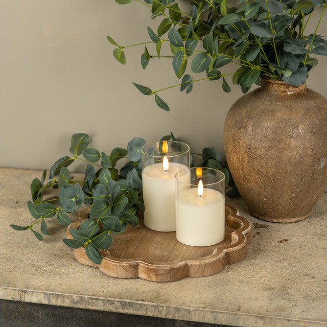 Scalloped Wood Tray
