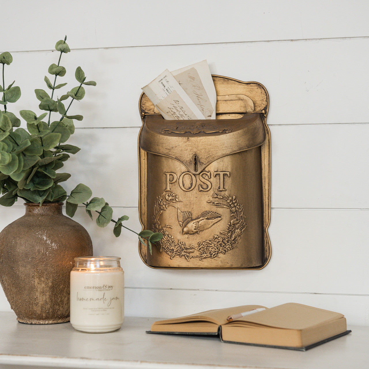 Gold Metal Post Box