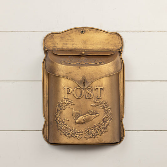 Gold Metal Post Box