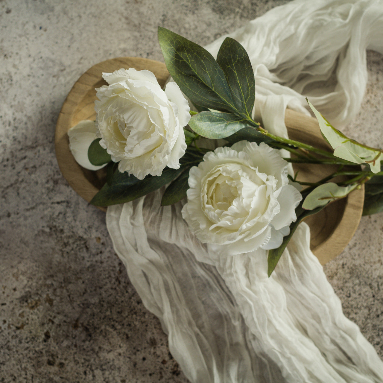 White Peony Spray