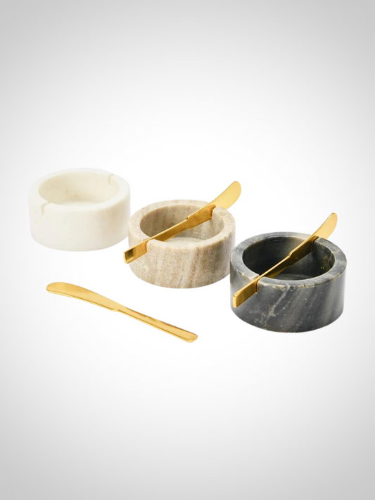 Marble Bowl With Knife