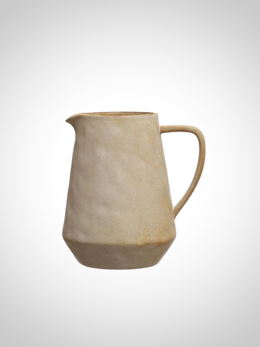 Neutral Stoneware Pitcher