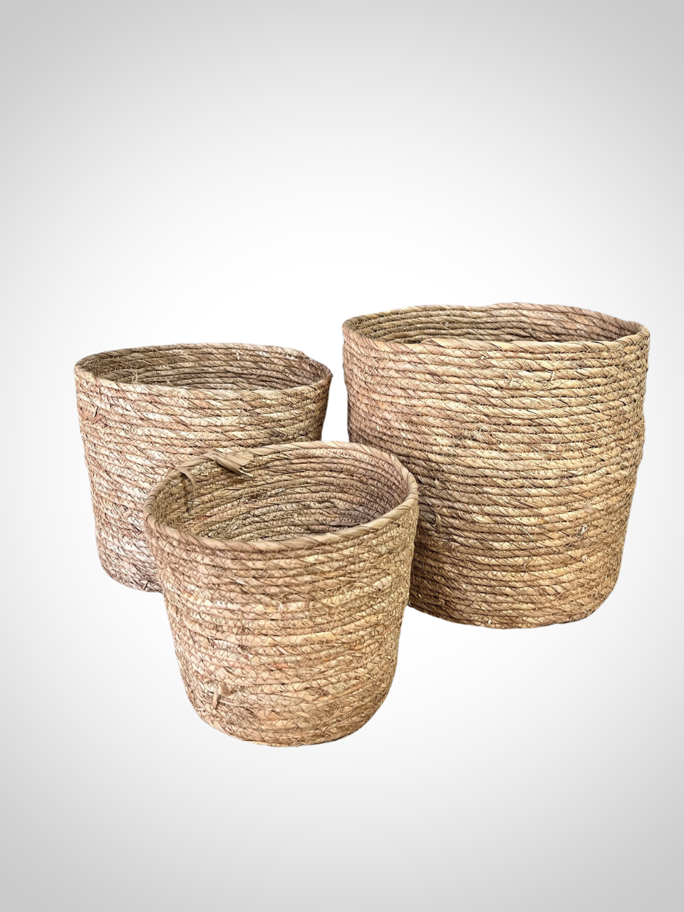 Rustic Rope Baskets Rope Baskets – Dwellings Decor