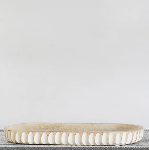 Carved Wood Oval Platter