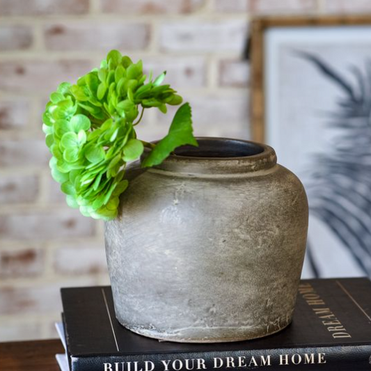 7.9" Antique Charcoal Vase