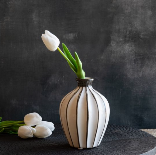 6" Stripe Vase