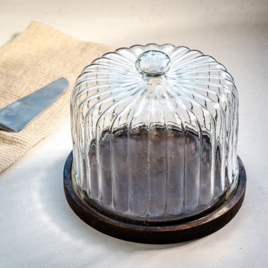 Glass/Wood Cake Dome