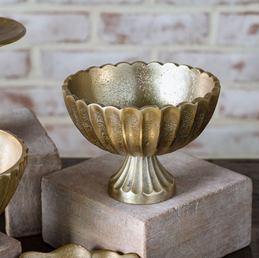 Gold Stripe Footed Bowl