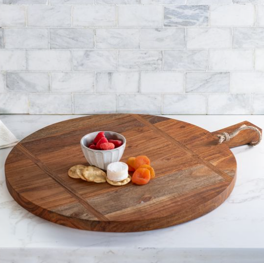 18" Round Wood Serving Board