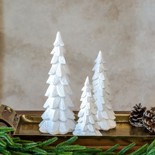 White Glitter Trees