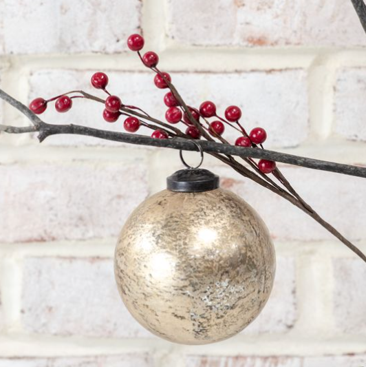 Gold Foil Glass Ornament