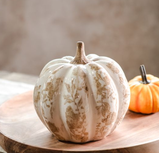 7" Beige Heirloom Pumpkin