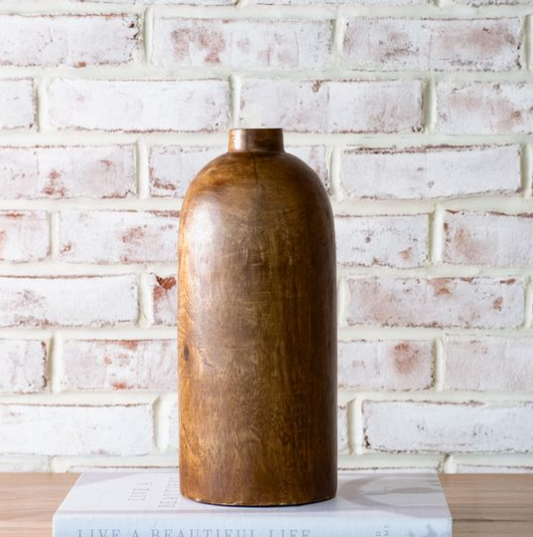 Wooden Bottle Vase