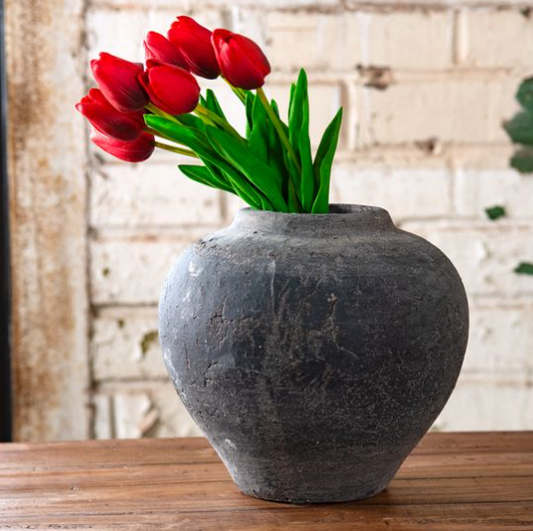 8" Charcoal Vase