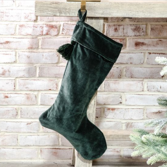 Emerald Velvet Stocking