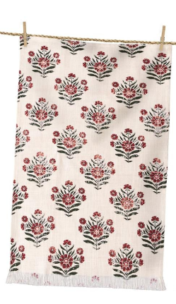 Christmas Block Print Tea Towels