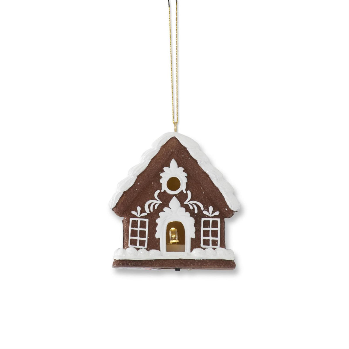Gingerbread House LED Ornament