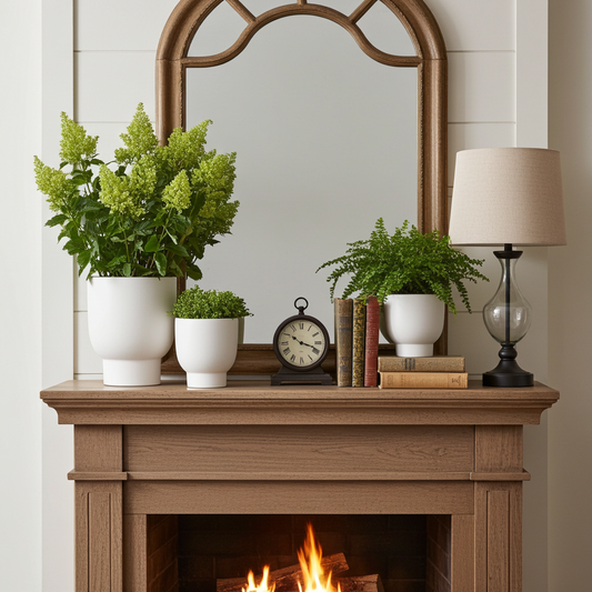 3 different size White Platform Planters 
