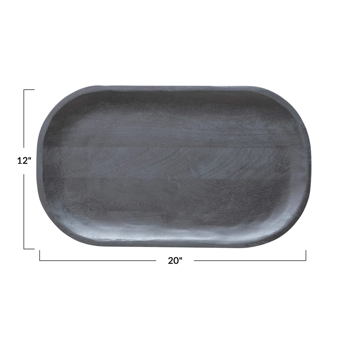 Black Oval Tray