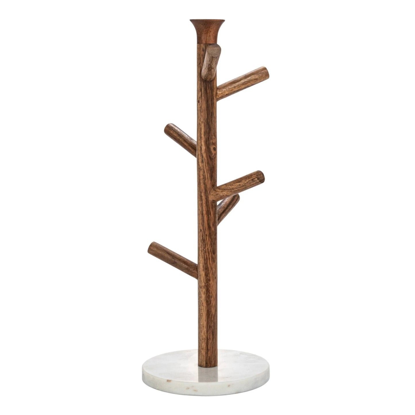 Wooden & Marble Mug Rack