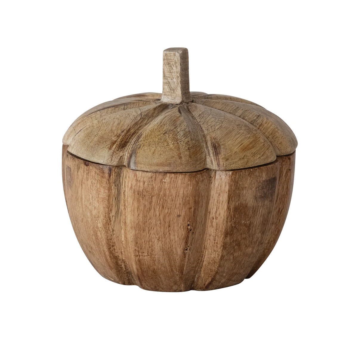 Wood Pumpkin Container
