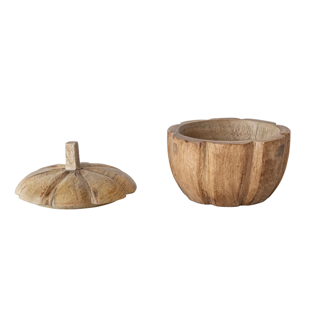 Wood Pumpkin Container