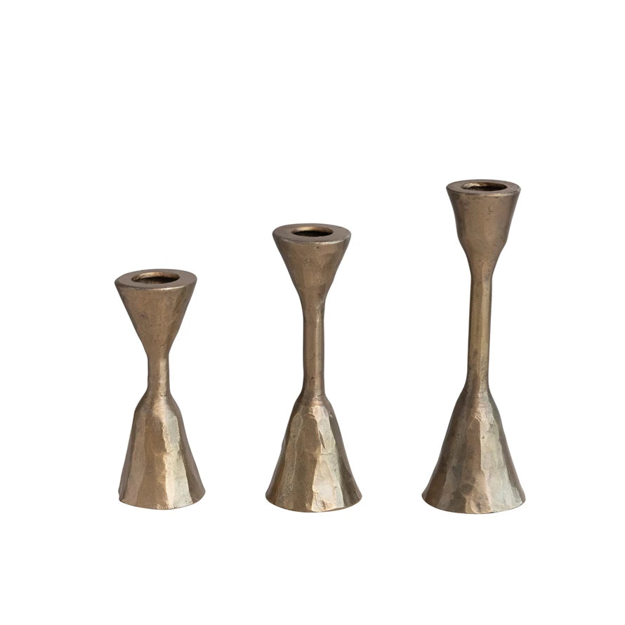 Antique Brass Taper Holders