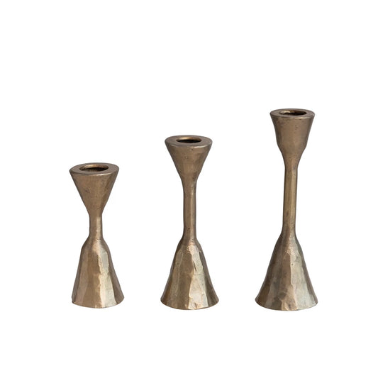 Antique Brass Taper Holders