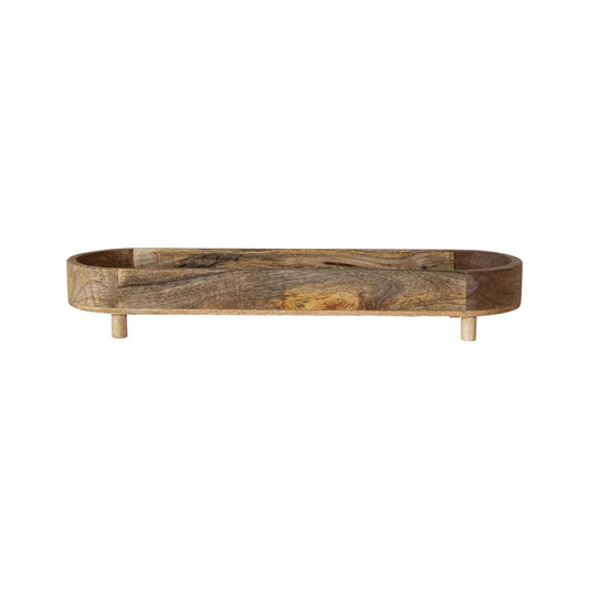 Wood Footed Tray
