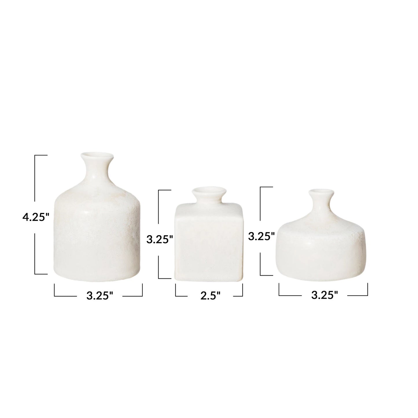 Small Cream Vases