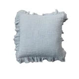 Baby Blue Ruffled Pillow