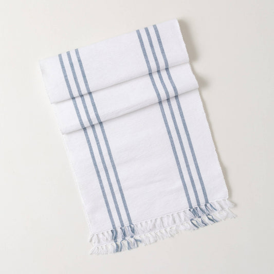 Blue & White Striped Runner