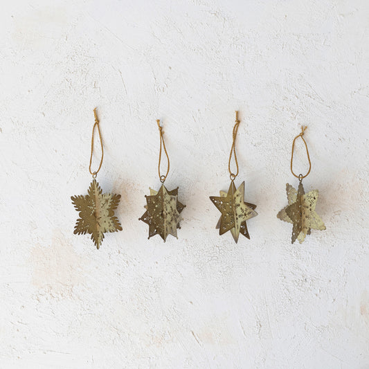 Gold 3D Snowflake Ornament