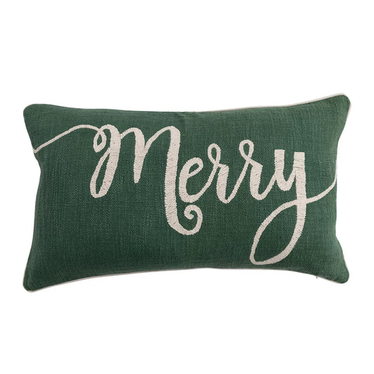 "Merry" Throw Pillow