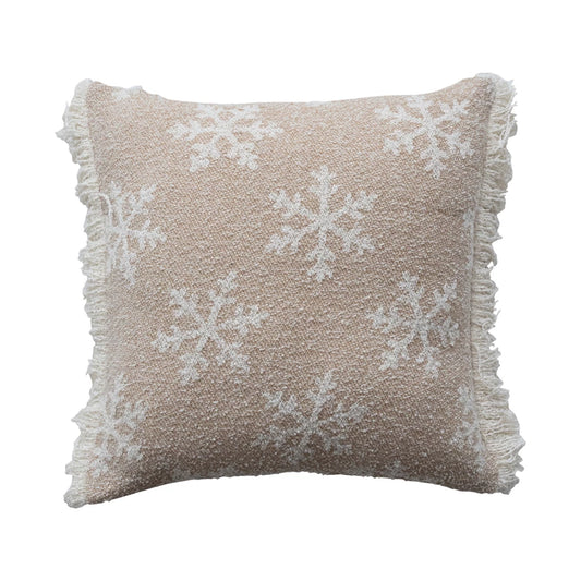 20" Two-Sided Snowflake Pillow