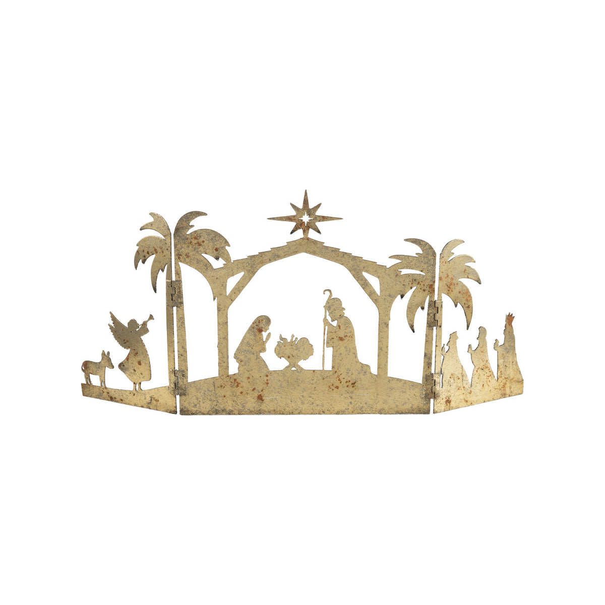 Gold Folding Nativity
