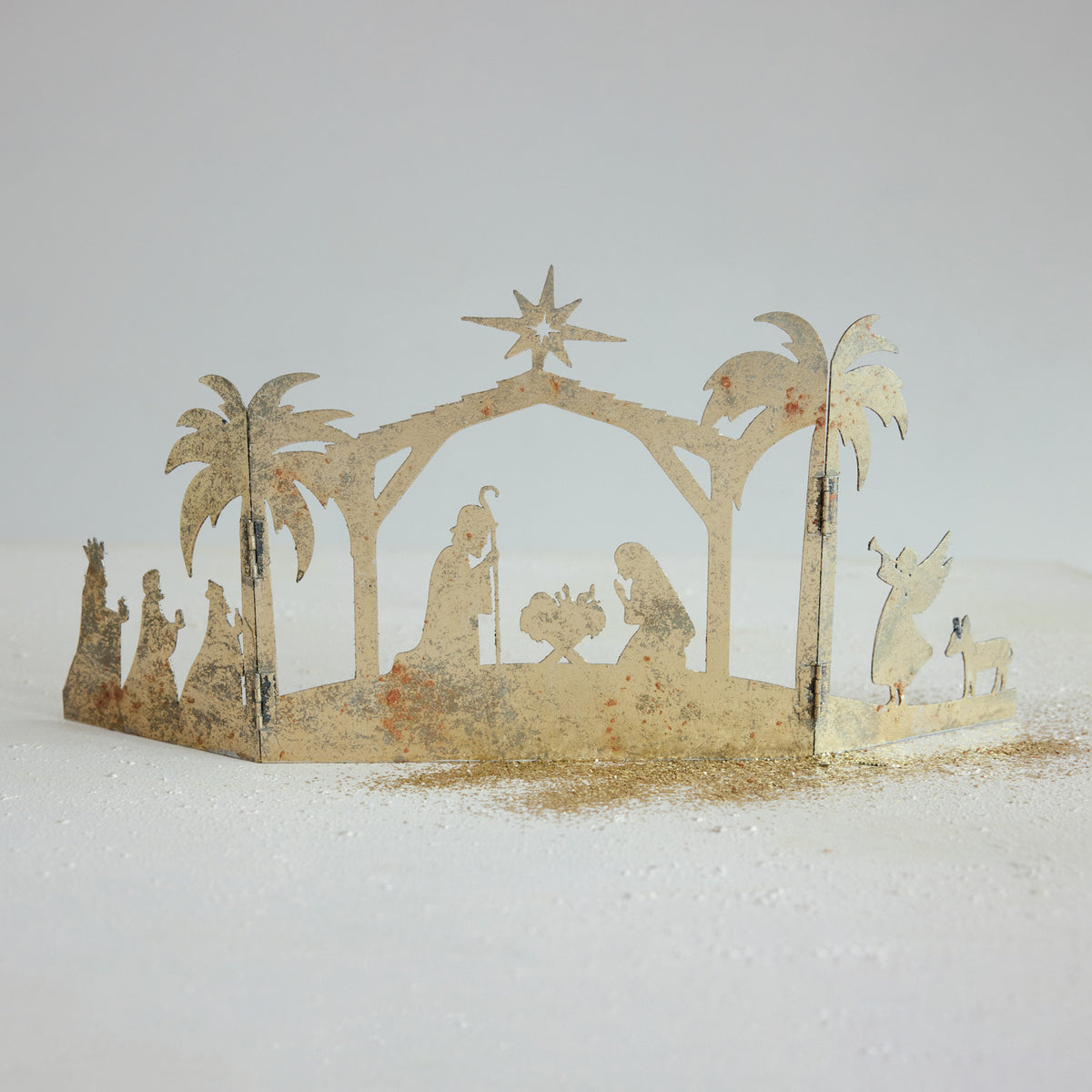 Gold Folding Nativity